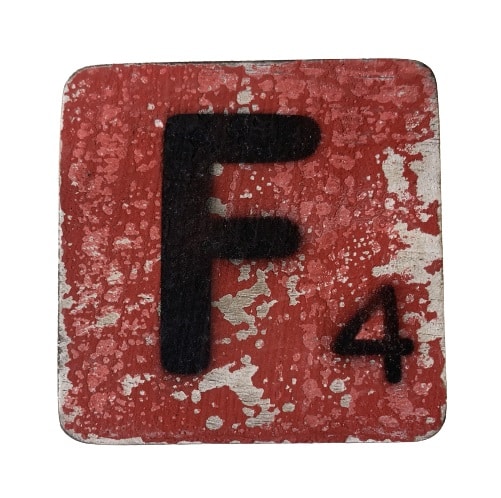 Houten Scrabble Letter F - Afbeelding 6