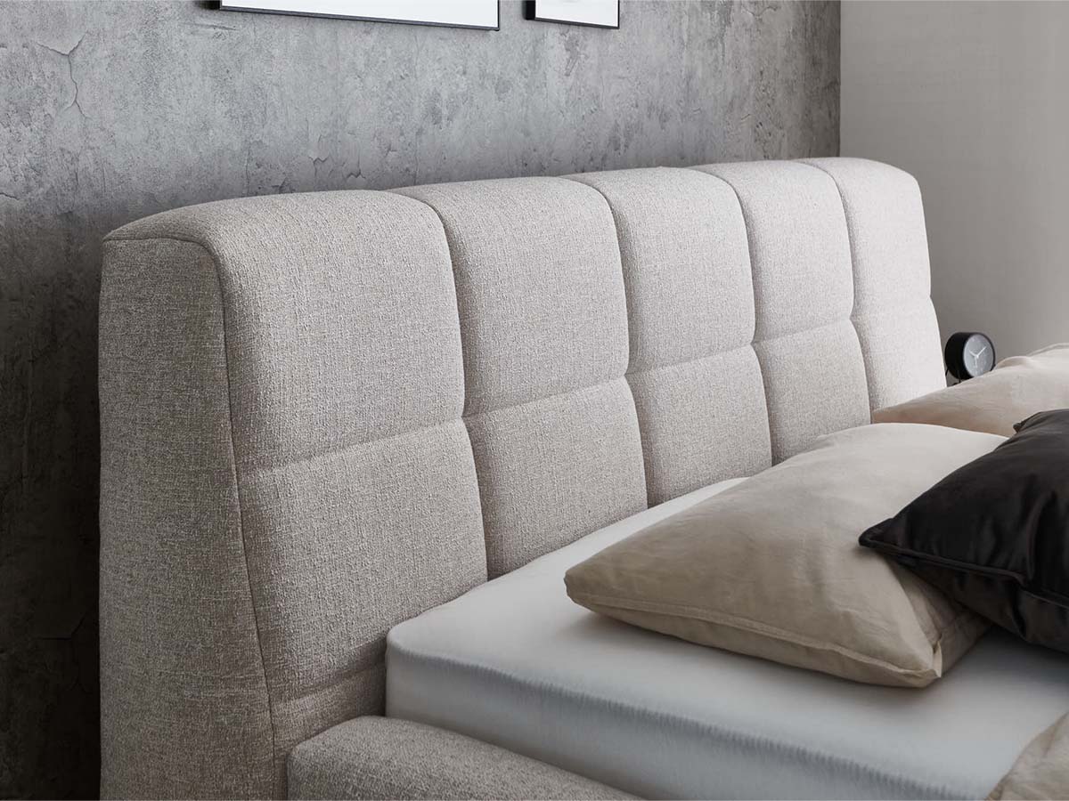 Luxe Gestoffeerd Ledikant Barcelona Beige – Tijdloos Design en Ultiem Comfort - Afbeelding 3