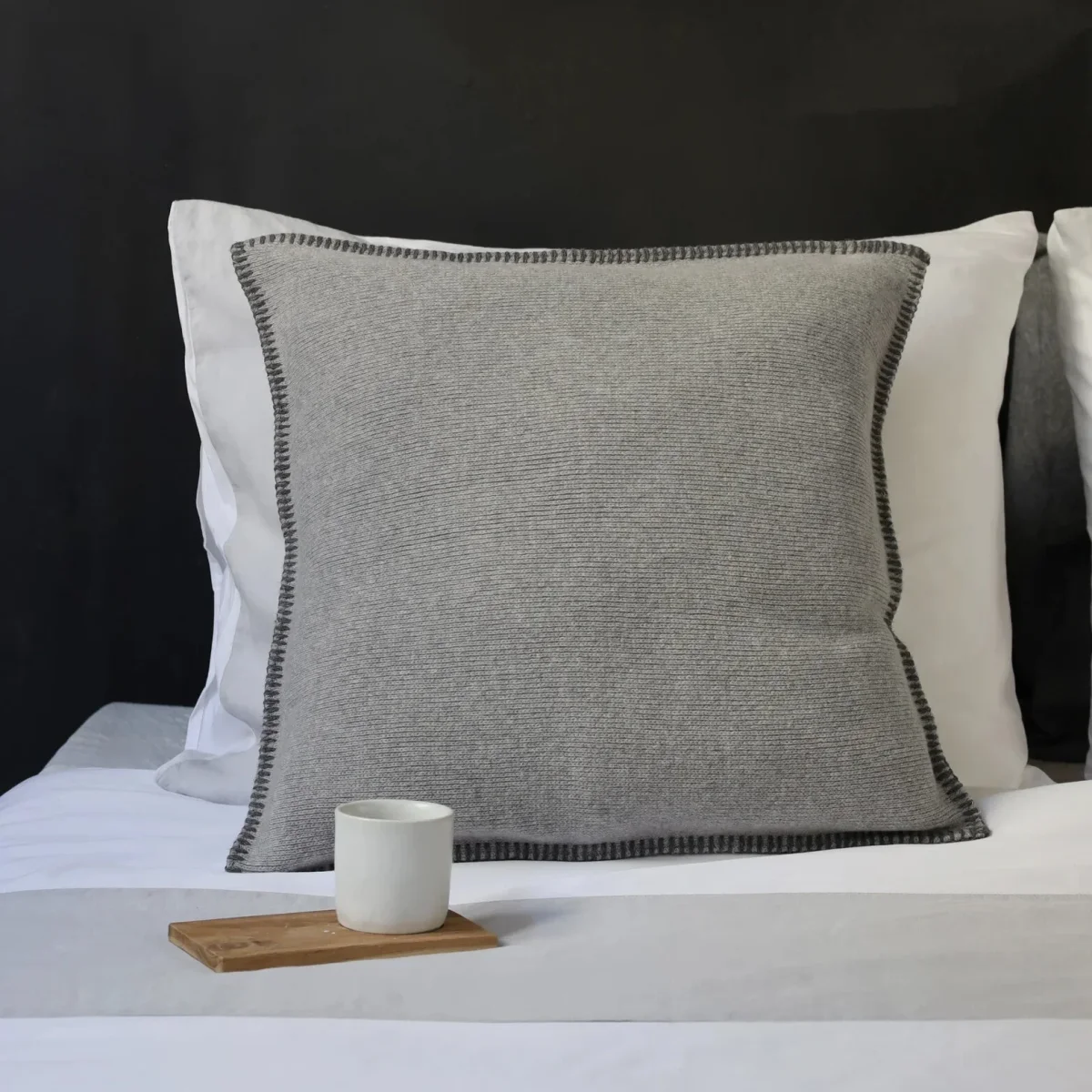 PLAID - Glasgow luxe, zachte wol Light grey - Afbeelding 7